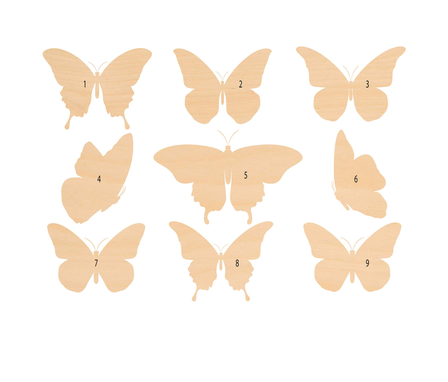 Unfinished Wooden Butterfly Shape | Craft Supply **Bulk Pricing Available** SHIPS FAST*thicknesses are NOMINAL*
