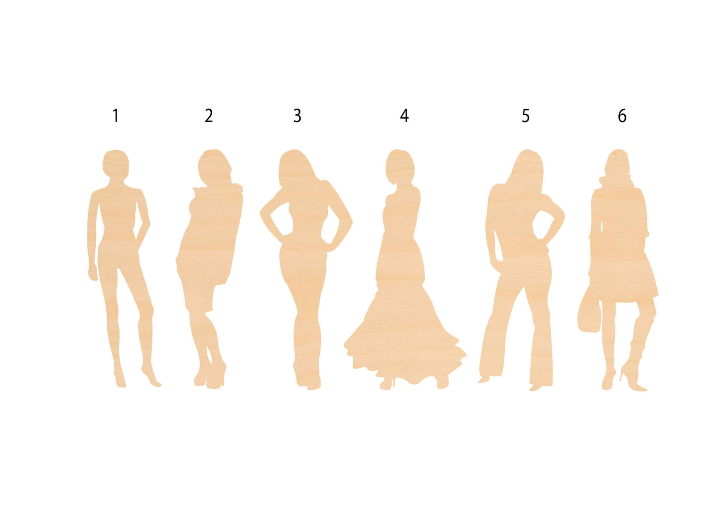 Unfinished Wooden Woman 2 Shape | Craft Supply **Bulk Pricing Available** SHIPS FAST*thicknesses are NOMINAL*