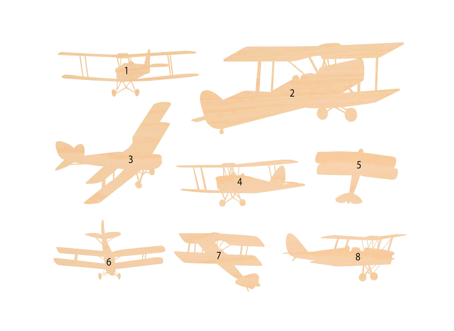 Unfinished Wooden Biplane Shape | Craft Supply **Bulk Pricing Available** SHIPS FAST*thicknesses are NOMINAL*