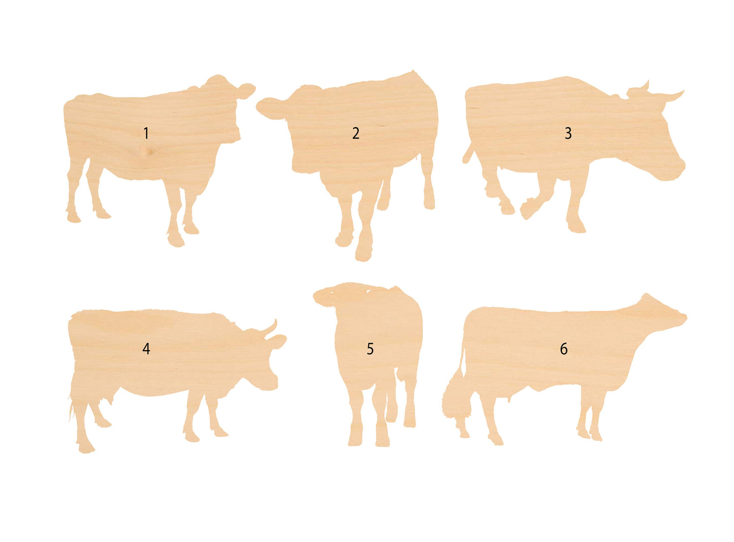 Unfinished Wooden Cow Shape | Craft Supply **Bulk Pricing Available** SHIPS FAST*thicknesses are NOMINAL*