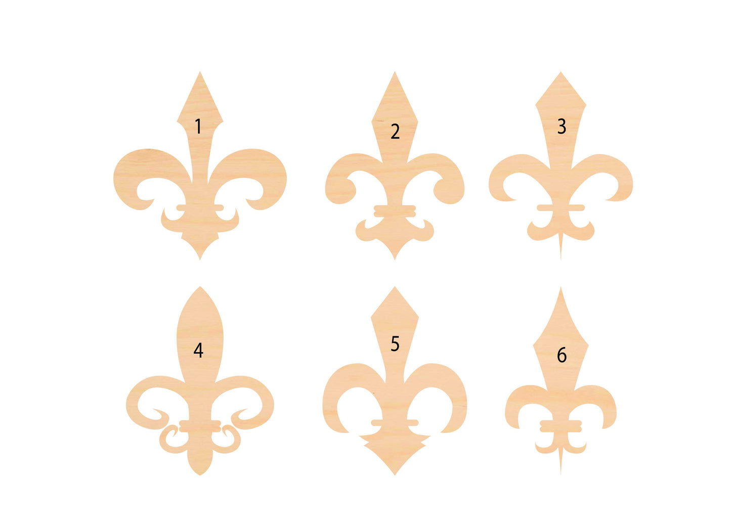 Unfinished Wooden Fleur De Lis 1 Shape | Craft Supply **Bulk Pricing Available** SHIPS FAST*thicknesses are NOMINAL*