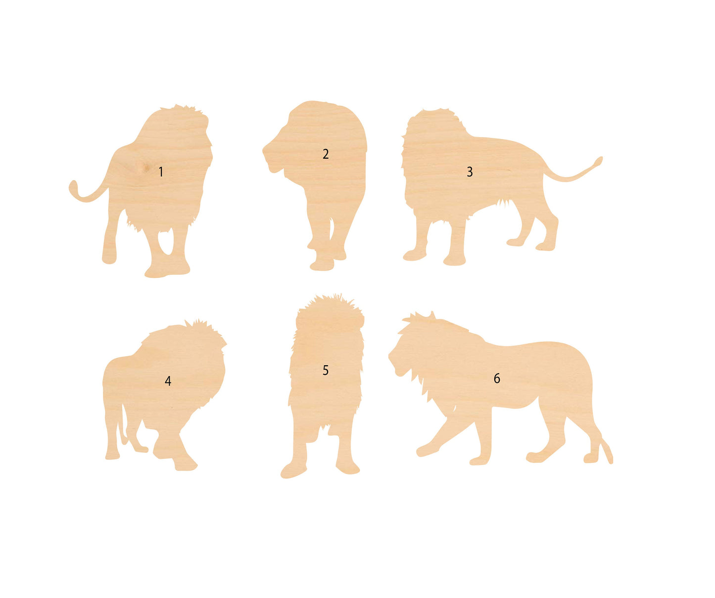 Unfinished Wooden Lion Shape | Craft Supply **Bulk Pricing Available** SHIPS FAST*thicknesses are NOMINAL*