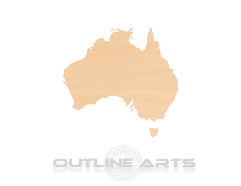 Unfinished Wooden Australia Shape | Craft Supply **Bulk Pricing Available** SHIPS FAST*thicknesses are NOMINAL*