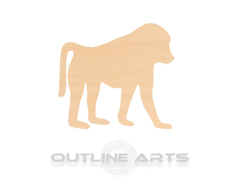 Unfinished Wooden Baboon Shape | Craft Supply **Bulk Pricing Available** SHIPS FAST*thicknesses are NOMINAL*
