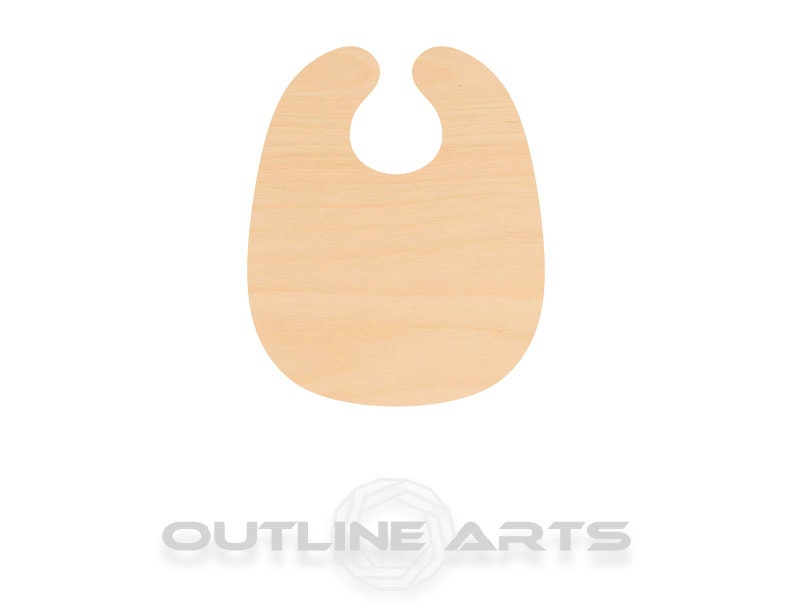 Unfinished Wooden Baby Bib Shape | Craft Supply **Bulk Pricing Available** SHIPS FAST*thicknesses are NOMINAL*