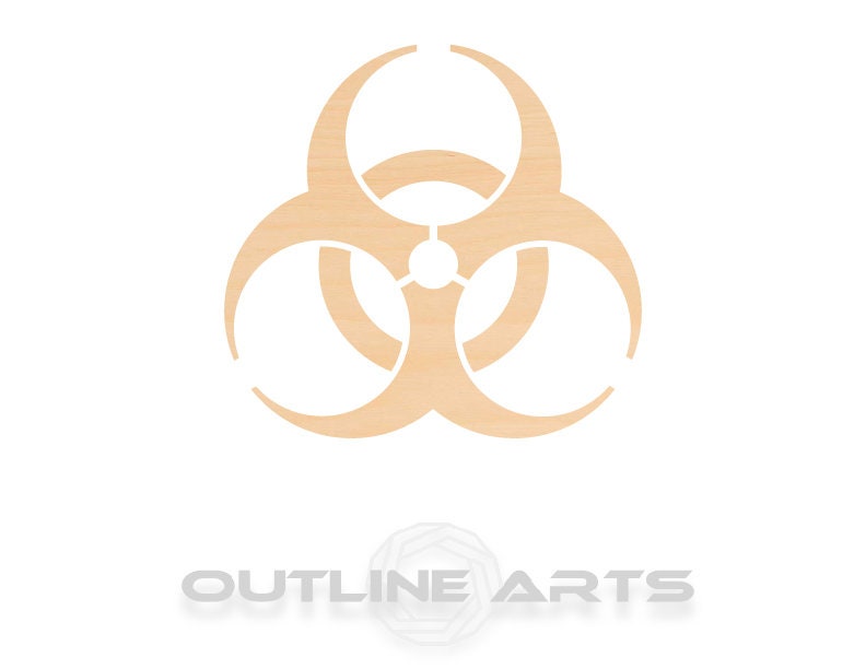Unfinished Wooden Biohazard Symbol Shape | Craft Supply **Bulk Pricing Available** SHIPS FAST*thicknesses are NOMINAL*