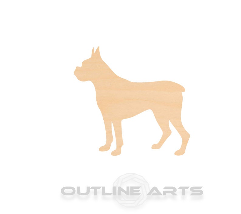 Unfinished Wooden Boxer Dog Shape | Craft Supply **Bulk Pricing Available** SHIPS FAST*thicknesses are NOMINAL*