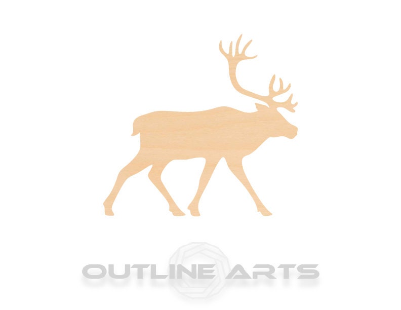 Unfinished Wooden Caribou 2 Shape | Craft Supply **Bulk Pricing Available** SHIPS FAST*thicknesses are NOMINAL*
