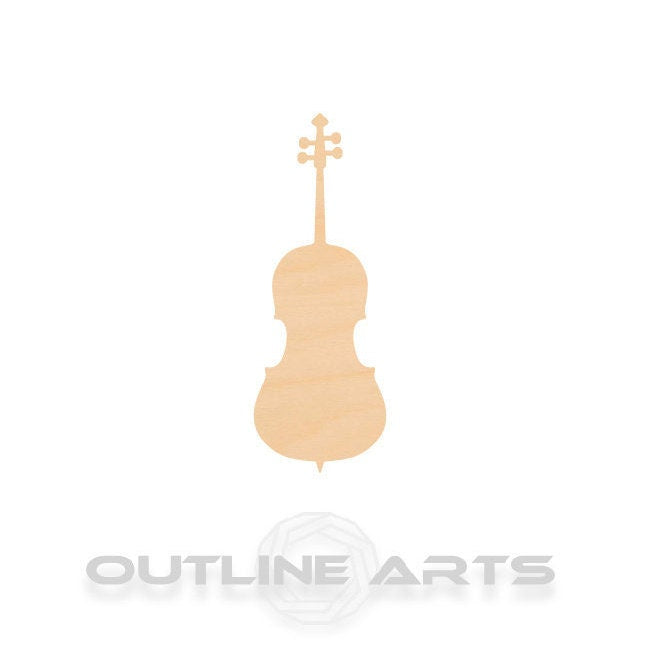 Unfinished Wooden Cello Shape | Craft Supply **Bulk Pricing Available** SHIPS FAST*thicknesses are NOMINAL*