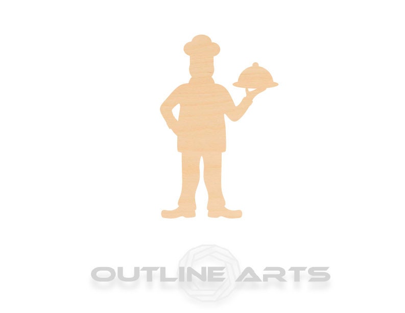 Unfinished Wooden Chef Shape | Craft Supply **Bulk Pricing Available** SHIPS FAST*thicknesses are NOMINAL*