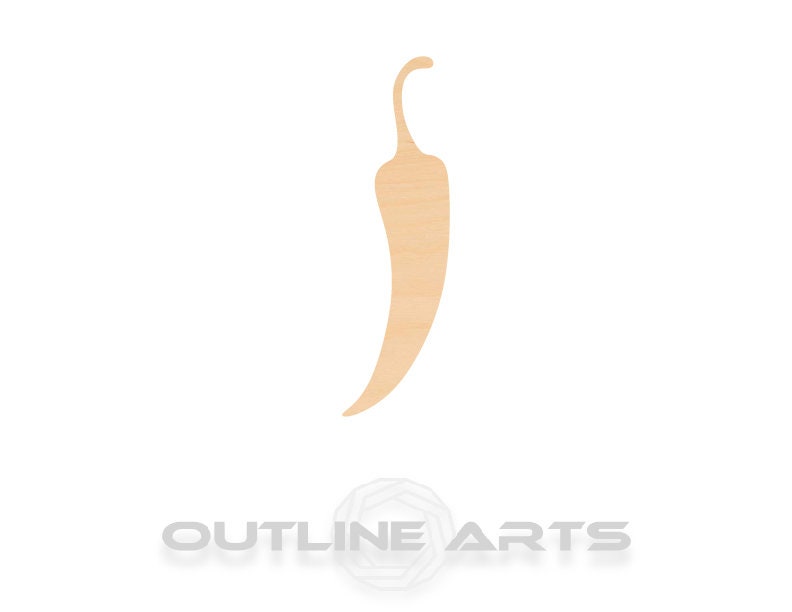 Unfinished Wooden Chili Pepper Shape | Craft Supply **Bulk Pricing Available** SHIPS FAST*thicknesses are NOMINAL*