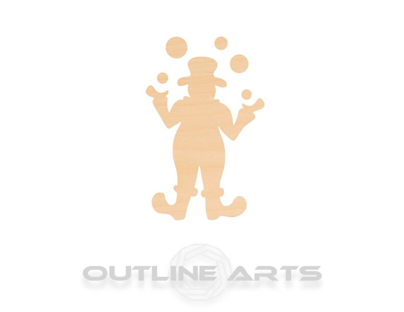 Unfinished Wooden Clown Shape | Craft Supply **Bulk Pricing Available** SHIPS FAST*thicknesses are NOMINAL*