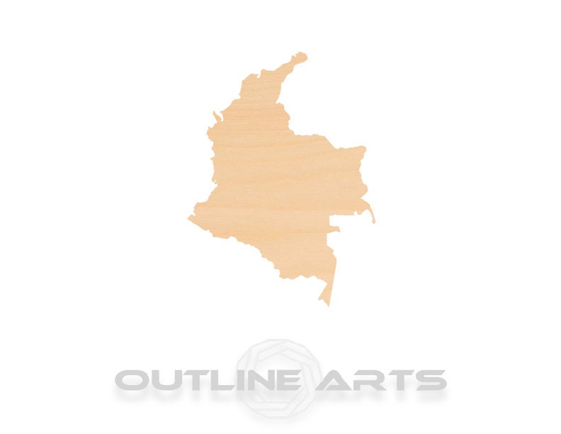 Unfinished Wooden Colombia Shape | Craft Supply **Bulk Pricing Available** SHIPS FAST*thicknesses are NOMINAL*