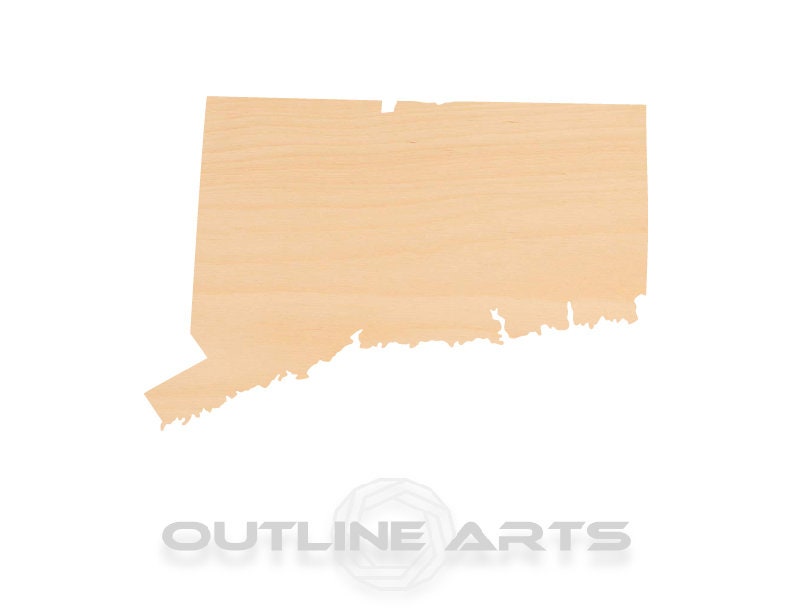 Unfinished Wooden Connecticut Shape | Craft Supply **Bulk Pricing Available** SHIPS FAST*thicknesses are NOMINAL*