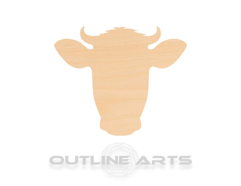 Unfinished Wooden Cow Head Shape | Craft Supply **Bulk Pricing Available** SHIPS FAST*thicknesses are NOMINAL*