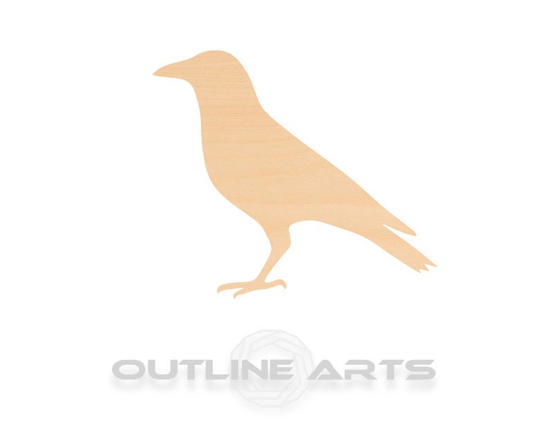 Unfinished Wooden Crow Shape | Craft Supply **Bulk Pricing Available** SHIPS FAST*thicknesses are NOMINAL*