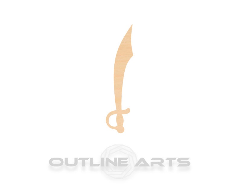Unfinished Wooden Cutlass Shape | Craft Supply **Bulk Pricing Available** SHIPS FAST*thicknesses are NOMINAL*