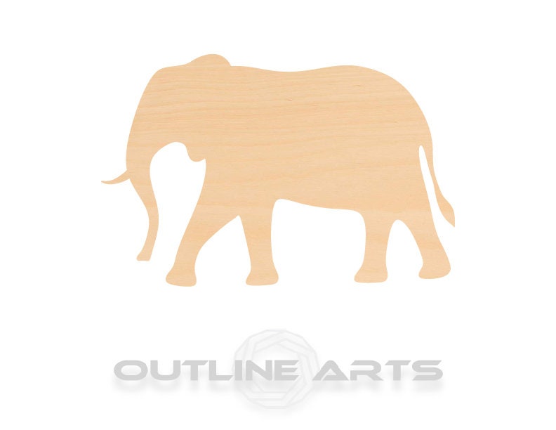 Unfinished Wooden Elephant 2 Shape | Craft Supply **Bulk Pricing Available** SHIPS FAST*thicknesses are NOMINAL*