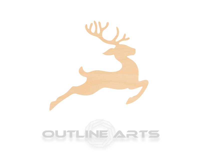 Unfinished Wooden Reindeer Shape | Craft Supply **Bulk Pricing Available** SHIPS FAST*thicknesses are NOMINAL*