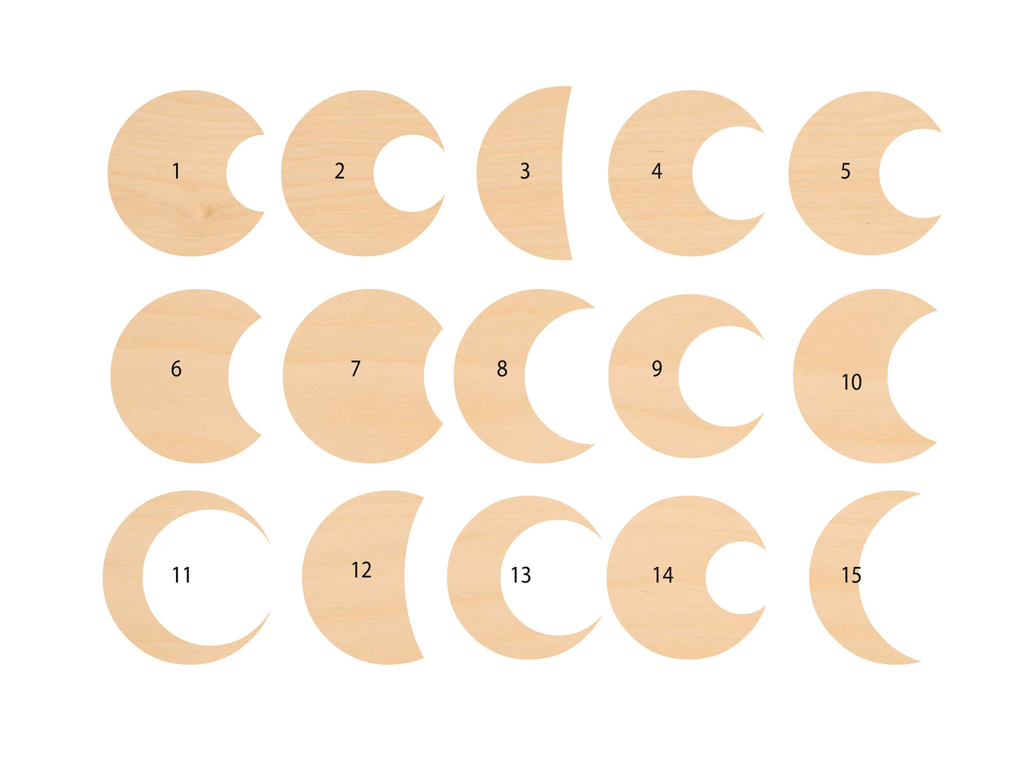 Unfinished Wooden Moon Shape | Craft Supply **Bulk Pricing Available** SHIPS FAST*thicknesses are NOMINAL*