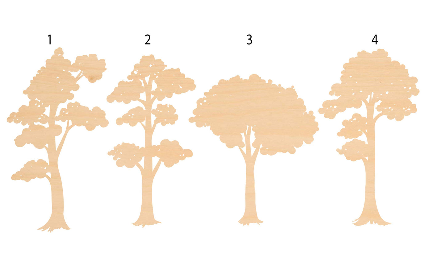 Unfinished Wooden Tree Shape | Craft Supply **Bulk Pricing Available** SHIPS FAST*thicknesses are NOMINAL*