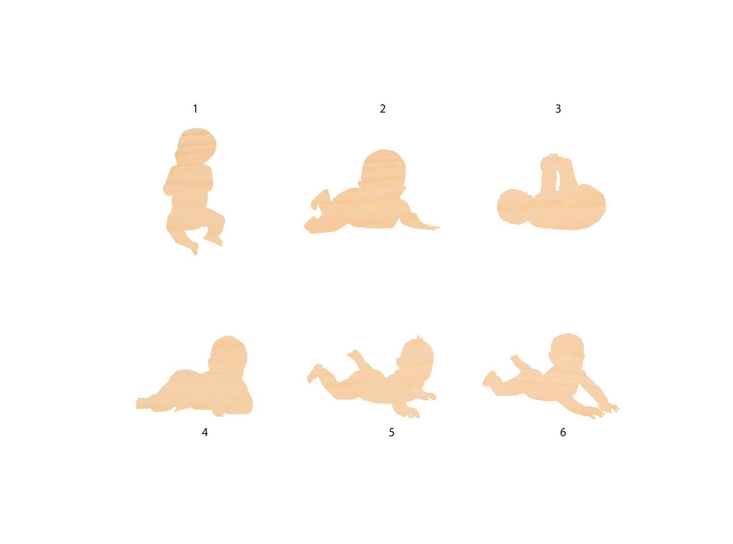 Unfinished Wooden Baby Shape | Craft Supply **Bulk Pricing Available** SHIPS FAST*thicknesses are NOMINAL*
