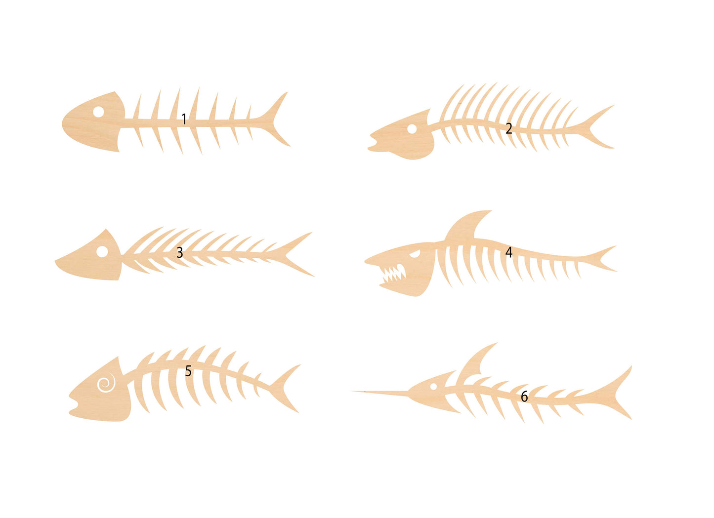 Unfinished Wooden Fishbone Cut Wood Shape Craft Supply **Bulk Pricing Available** SHIPS FAST*thicknesses are NOMINAL*