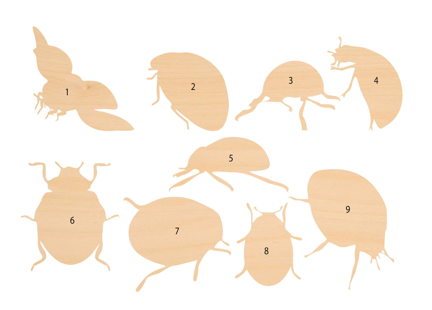 Unfinished Wooden Ladybug Shape | Craft Supply **Bulk Pricing Available** SHIPS FAST*thicknesses are NOMINAL*
