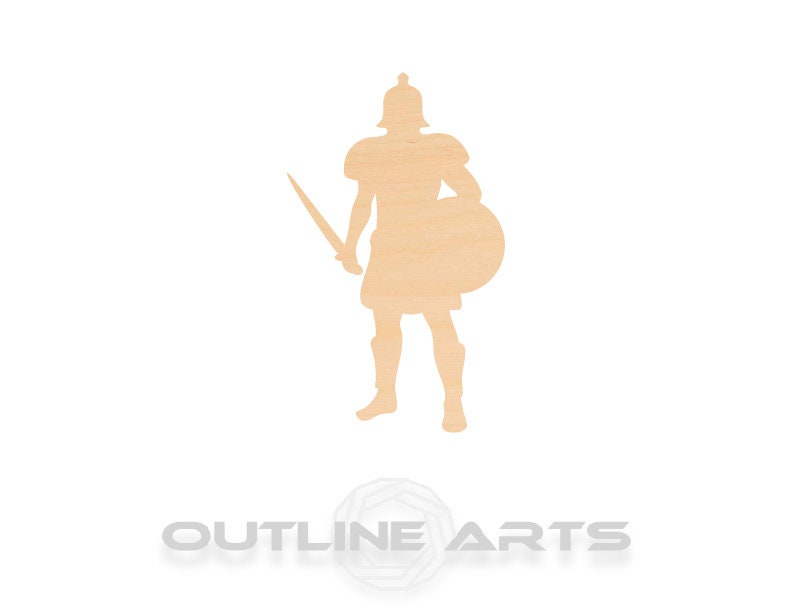 Unfinished Wooden Gladiator Shape | Craft Supply **Bulk Pricing Available** SHIPS FAST*thicknesses are NOMINAL*