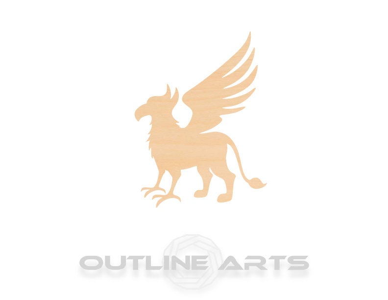 Unfinished Wooden Griffin Shape | Craft Supply **Bulk Pricing Available** SHIPS FAST*thicknesses are NOMINAL*