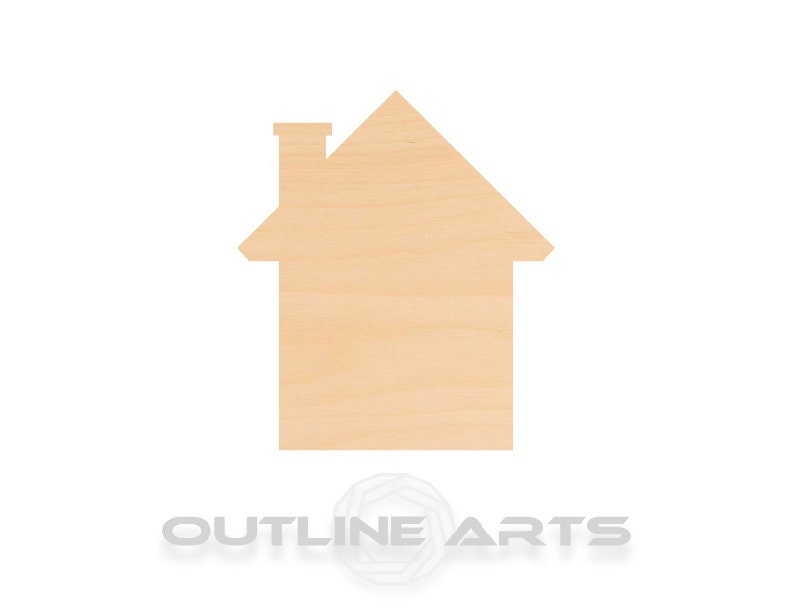 Unfinished Wooden House Shape | Craft Supply **Bulk Pricing Available** SHIPS FAST*thicknesses are NOMINAL*
