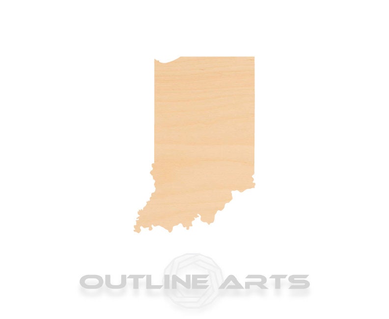 Unfinished Wooden Indiana Shape | Craft Supply **Bulk Pricing Available** SHIPS FAST*thicknesses are NOMINAL*