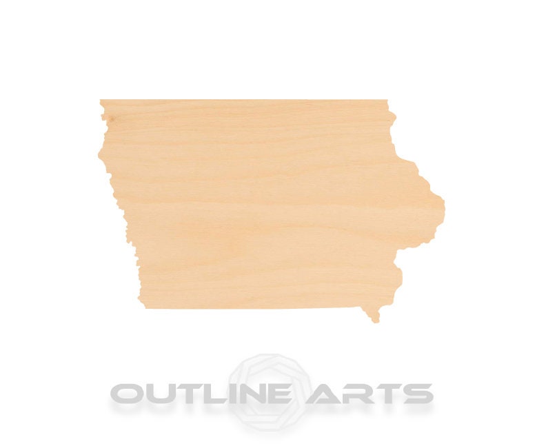 Unfinished Wooden Iowa Shape | Craft Supply **Bulk Pricing Available** SHIPS FAST*thicknesses are NOMINAL*