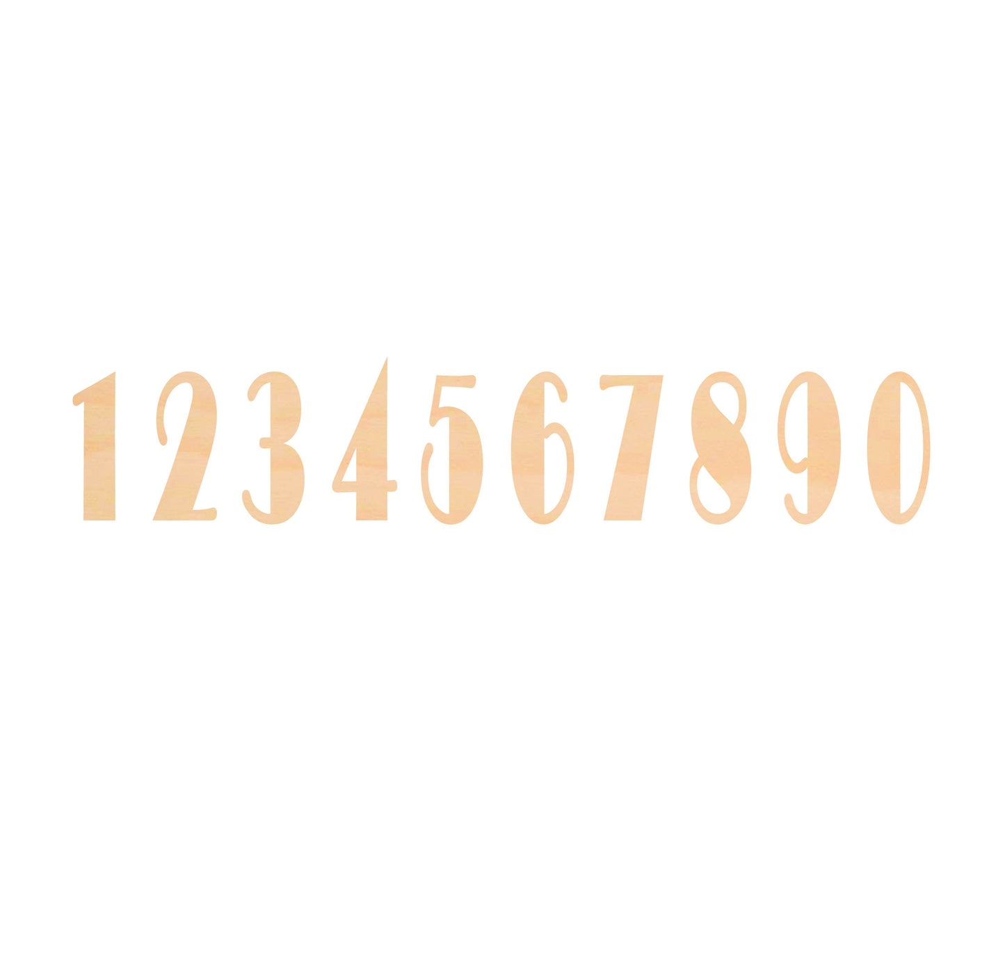 Unfinished Wooden Broadway Numbers Shape | Craft Supply **Bulk Pricing Available** SHIPS FAST*thicknesses are NOMINAL*