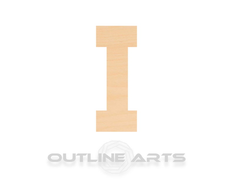 Unfinished Wooden Capital Letter I Shape | Craft Supply **Bulk Pricing Available** SHIPS FAST*thicknesses are NOMINAL*
