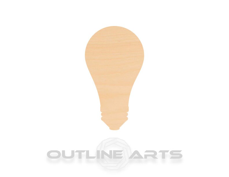 Unfinished Wooden Light bulb Shape | Craft Supply **Bulk Pricing Available** SHIPS FAST*thicknesses are NOMINAL*