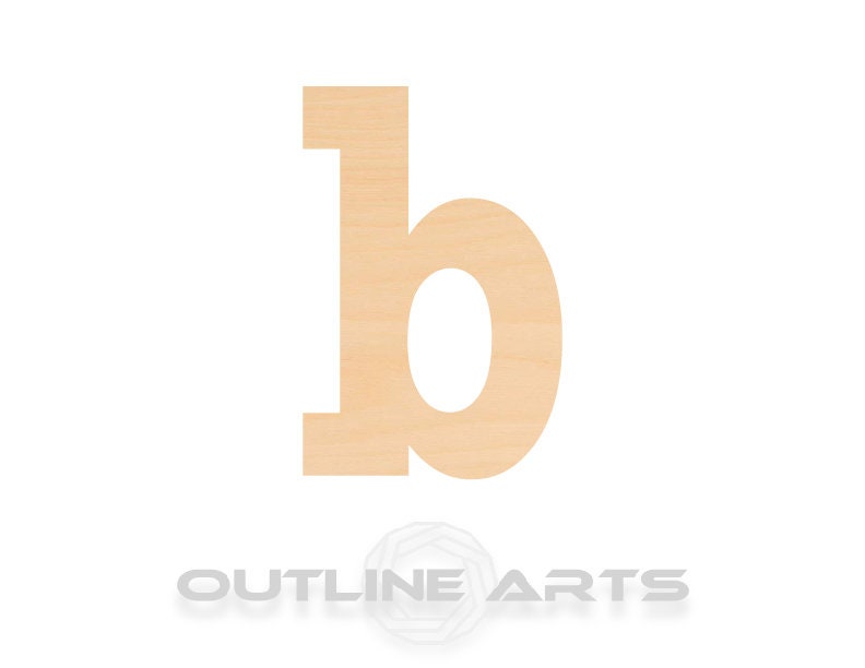 Unfinished Wooden Lowercase Letter B Shape | Craft Supply **Bulk Pricing Available** SHIPS FAST*thicknesses are NOMINAL*