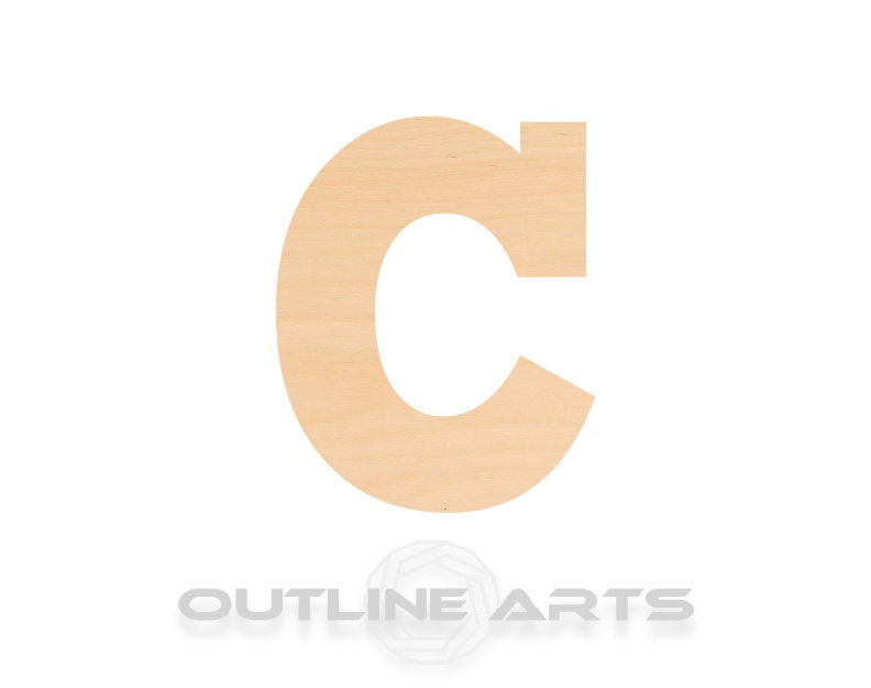 Unfinished Wooden Lowercase Letter C Shape | Craft Supply **Bulk Pricing Available** SHIPS FAST*thicknesses are NOMINAL*