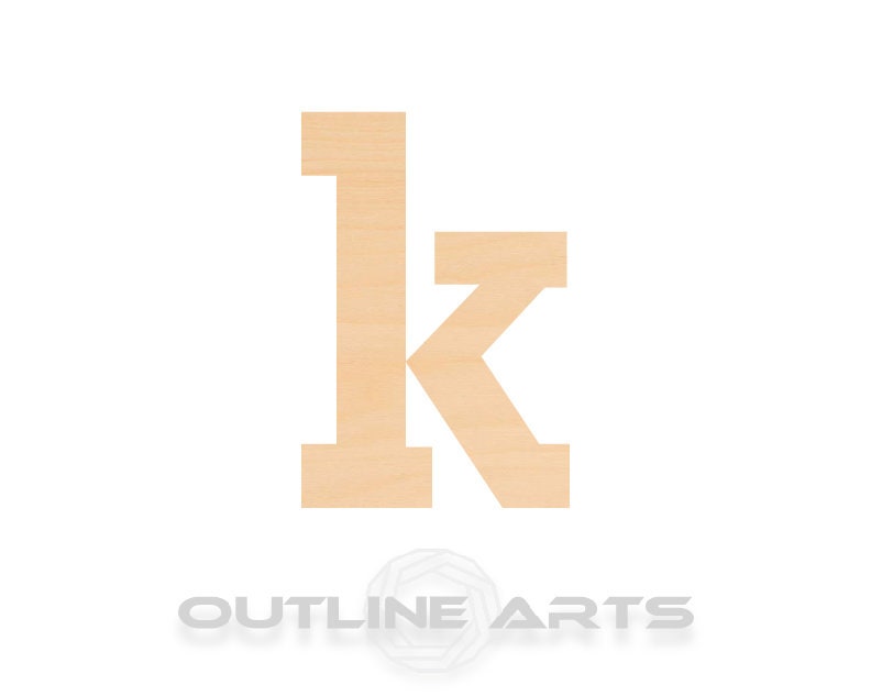 Unfinished Wooden Lowercase Letter K Shape | Craft Supply **Bulk Pricing Available** SHIPS FAST*thicknesses are NOMINAL*