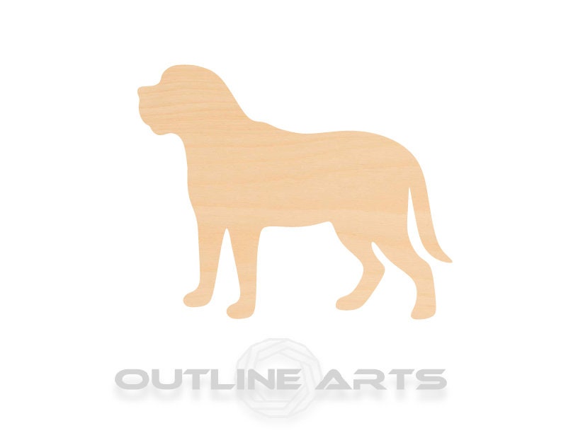 Unfinished Wooden Mastiff Shape | Craft Supply **Bulk Pricing Available** SHIPS FAST*thicknesses are NOMINAL*