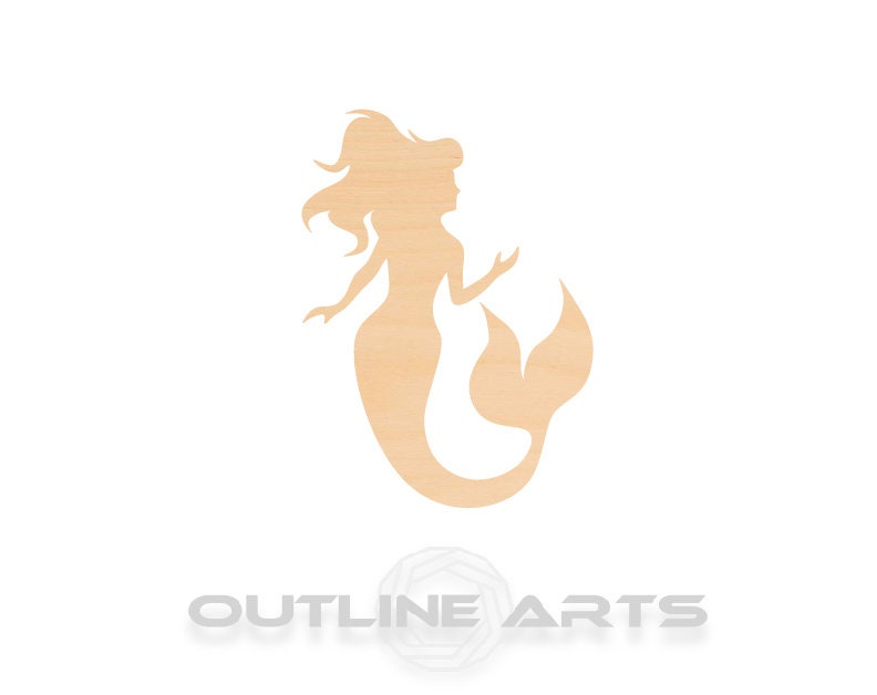 Unfinished Wooden Mermaid 2 Shape | Craft Supply **Bulk Pricing Available** SHIPS FAST*thicknesses are NOMINAL*