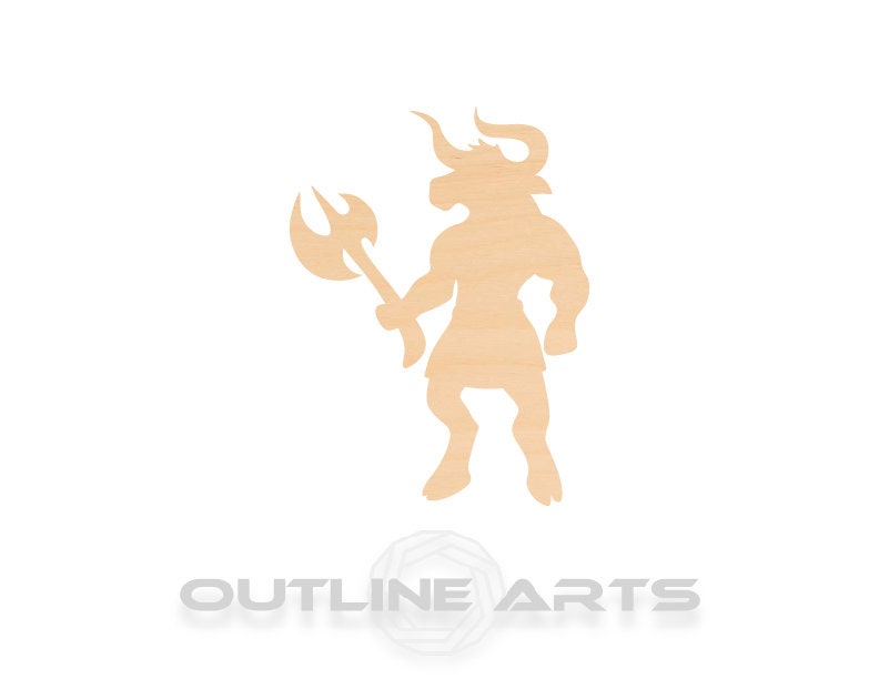 Unfinished Wooden Minotaur Shape | Craft Supply **Bulk Pricing Available** SHIPS FAST*thicknesses are NOMINAL*