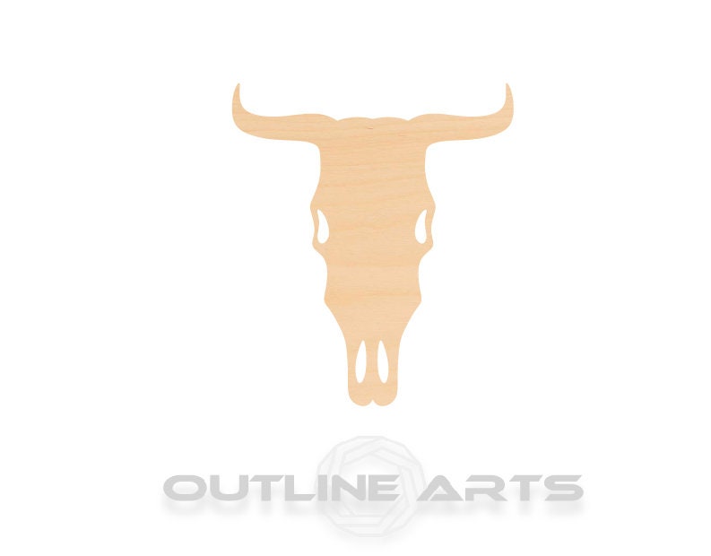 Unfinished Wooden Cow Skull Shape | Craft Supply **Bulk Pricing Available** SHIPS FAST*thicknesses are NOMINAL*