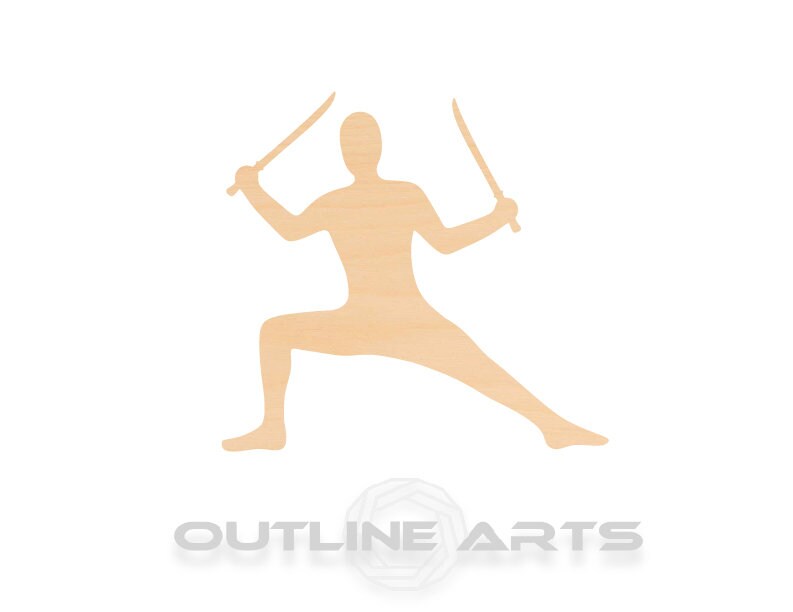 Unfinished Wooden Ninja Shape | Craft Supply **Bulk Pricing Available** SHIPS FAST*thicknesses are NOMINAL*