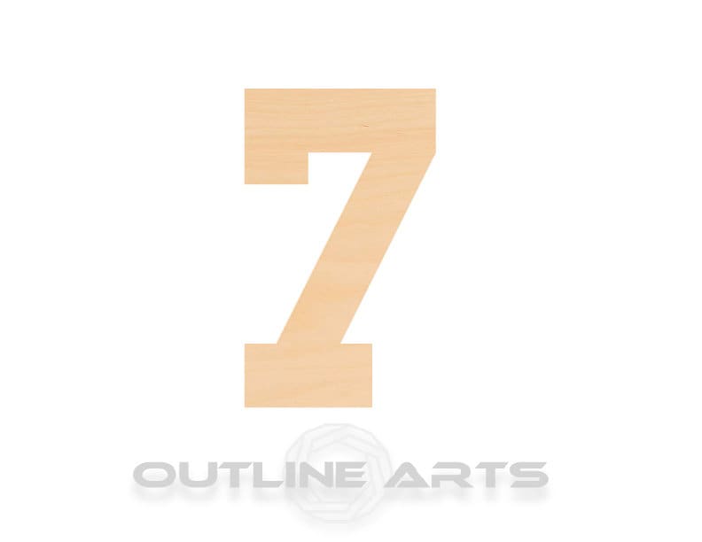 Unfinished Wooden Number 7 Shape | Craft Supply **Bulk Pricing Available** SHIPS FAST*thicknesses are NOMINAL*