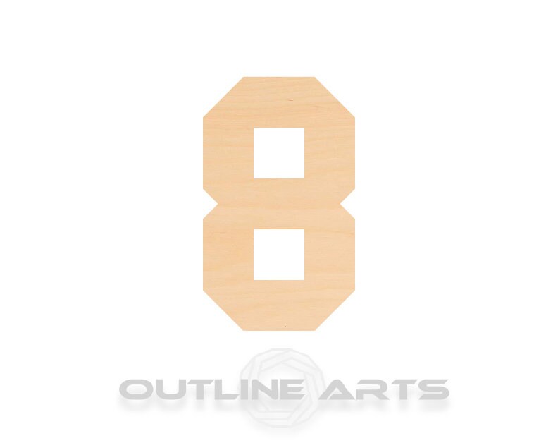 Unfinished Wooden Number 8 Shape | Craft Supply **Bulk Pricing Available** SHIPS FAST*thicknesses are NOMINAL*