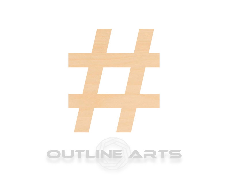 Unfinished Wooden Number Sign Hashtag Shape | Craft Supply **Bulk Pricing Available** SHIPS FAST*thicknesses are NOMINAL*