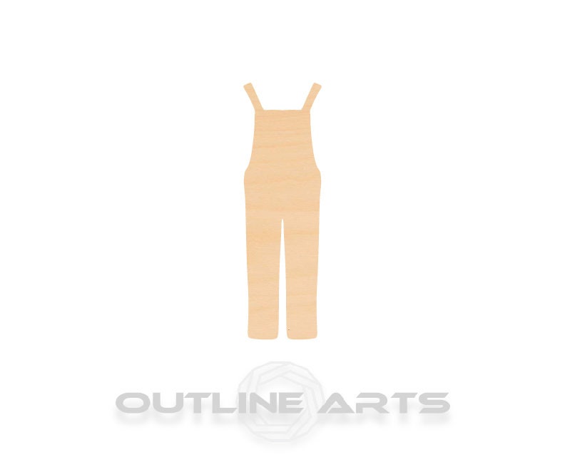 Unfinished Wooden Overalls Shape | Craft Supply **Bulk Pricing Available** SHIPS FAST*thicknesses are NOMINAL*