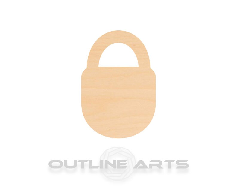 Unfinished Wooden Padlock Shape | Craft Supply **Bulk Pricing Available** SHIPS FAST*thicknesses are NOMINAL*
