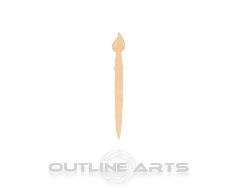 Unfinished Wooden Paintbrush Shape | Craft Supply **Bulk Pricing Available** SHIPS FAST*thicknesses are NOMINAL*